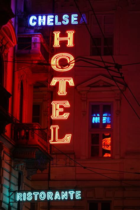 Neon Chelsea Hotel Night Turin Guilhem Vellut Flickr
