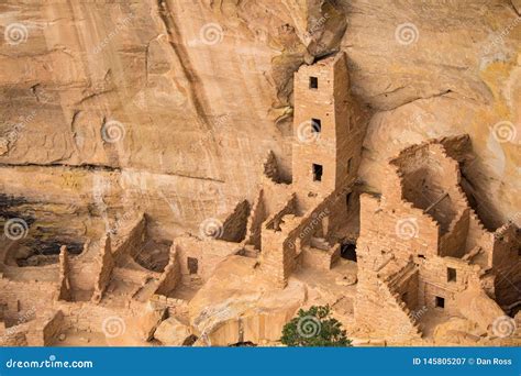Ruins Of An Ancestral Puebloan Cliff Dwelling At Mesa Verde National