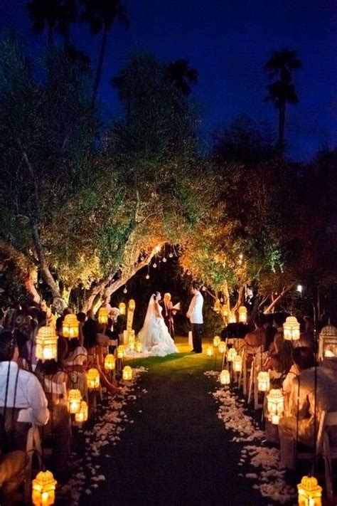 38 Outdoor Wedding Lights Ideas Youll Love Romantic Night Wedding