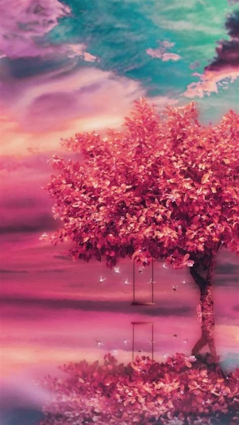 Download Free Mobile Phone Wallpaper Pink Tree 4470