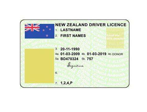 New Zealand Driver License Psd Template In 2021 Drivers License Psd