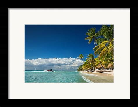 Landscape Of Paradise Tropical Island Beach Framed Print