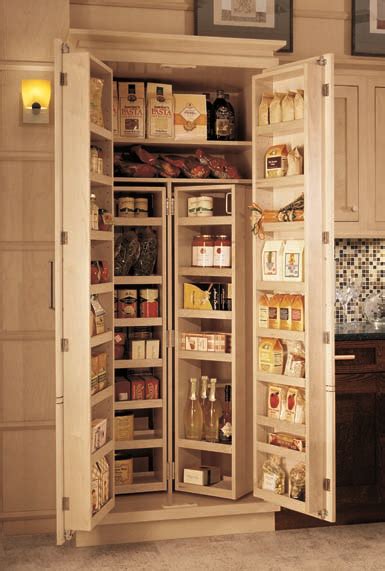 Featuring five shelves, a large pair of elegant doors, metal door knobs, and measuring. kitchen pantry cabinet 2017 - Grasscloth Wallpaper