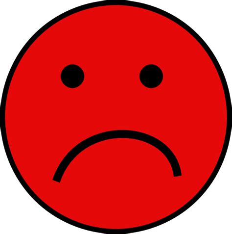 Red Sad Smiley Face Clipart 109603 Pinclipart Images And Photos Finder