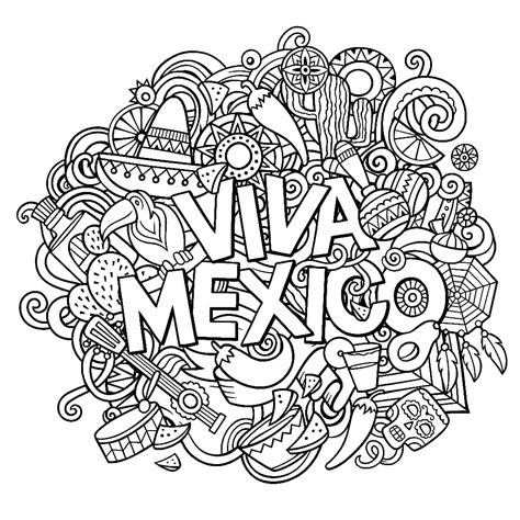 Dibujos De Viva Mexico 4 Para Colorear Para Colorear Pintar E Imprimir