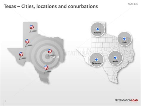 Powerpoint Map Texas Counties Usa Presentationload