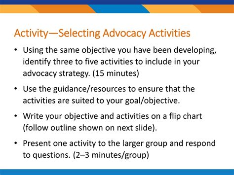 Ppt Plan Advocacy Activities Powerpoint Presentation Free Download