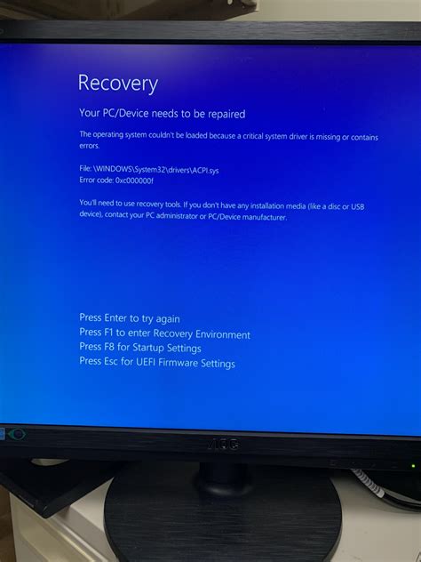 Windows Error Acpisys Missing After Imaging The Pcs They Work For A
