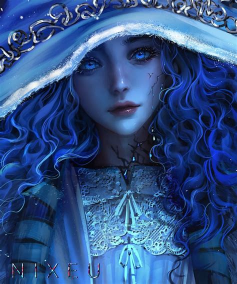 Nixeu Ranni The Witch Elden Ring Highres 1girl Blue Eyes Blue