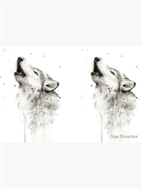 Wolf Howling Watercolor Hardcover Journal For Sale By Olga Shvartsur