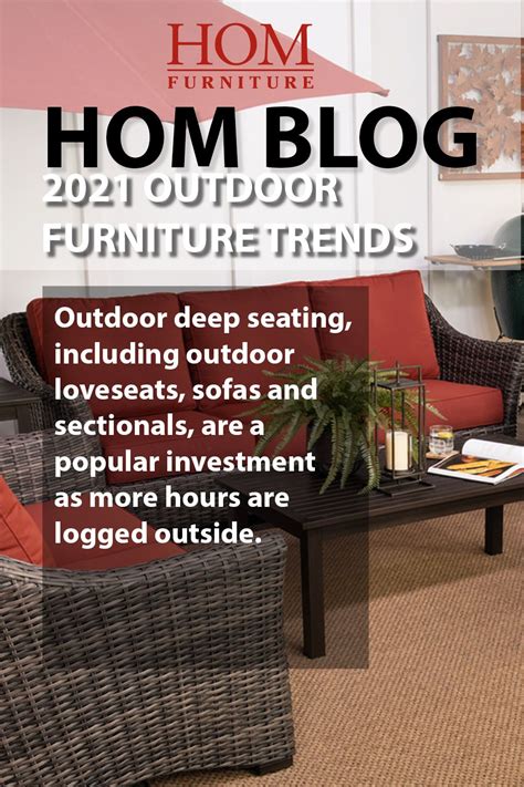 Our exclusive contemporary designs reflect the way you live, with tables built by artisans from quality materials including wood, stone, glass, and metal. 2021 Outdoor Furniture Trends - design blog by HOM Furniture in 2021 | Furniture trends, Hom ...