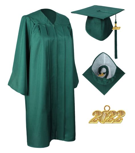 Matte Graduation Gown Cap Tassel Set 2023 And 2024 For College High
