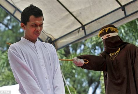 Man And Woman Are Caned Times Each In Brutal Punishment For Adultery In Indonesia Daily