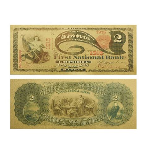 Buy 1875 Us Dollar Gold Banknote Colored Golden Money Bill Gold Foil Crafts Collection T 1pcs