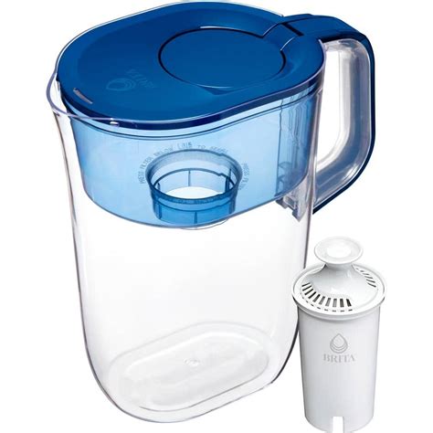 Brita Tahoe Cup Large Water Filter Pitcher In Blue With Standard Filter The