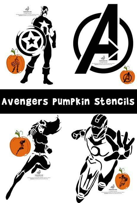 Marvels Avengers Printable Pumpkin Stencils Woo Jr Kids Activities