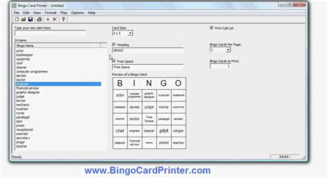 Bingo Card Generator Software Free Softwarekindl