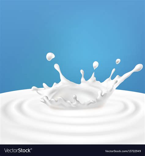 Milk Splash And Pouring Royalty Free Vector Image
