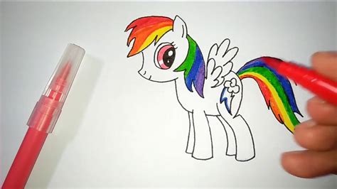 Belajar Menggambar Dan Mewarnai My Little Pony Rainbow Dash