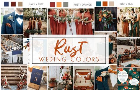 Top 6 Rust Wedding Color Palettes 2024