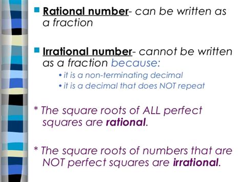 Is 5/0 a rational number? 1.2 Irrational Numbers ppt