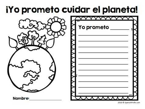 Earth Day And Recycling In Spanish Hojas Del Dia De La Planeta Tierra