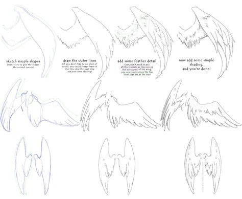 How To Draw Manga Angel Wings Tutorial 1 Wings Drawing Angel