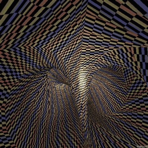 Animated  Geometric And Psychedelic Optical Illusions Art Optical