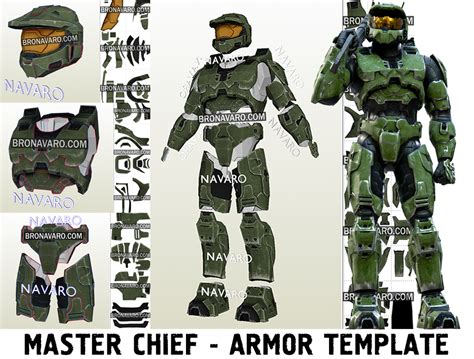 Halo 3 Cosplay Armor Template Master Chief Full Armor Pepakura Navaro