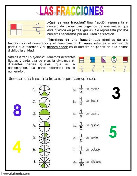 Ejercicios De Matematicas Fracciones Fichas De Primaria Fracciones Reverasite