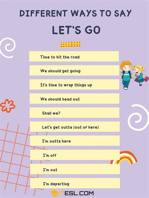 25 Great Alternatives To Lets Go In English • 7esl