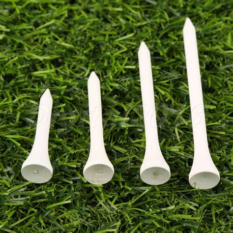Natural Durable Maple Wooden Golf Tees Professional Training White 4