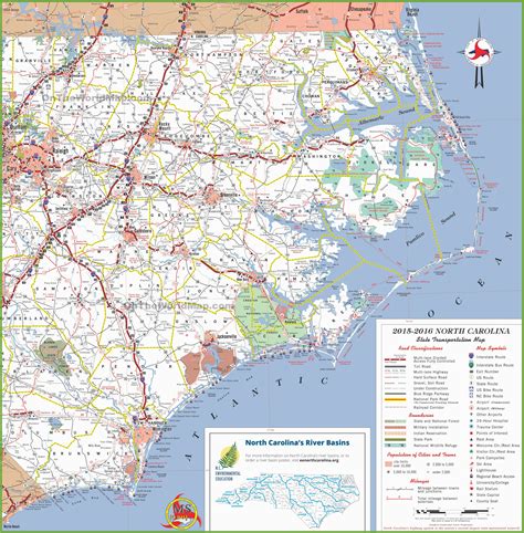 North Carolina Coast Map Cities Cities And Towns Map