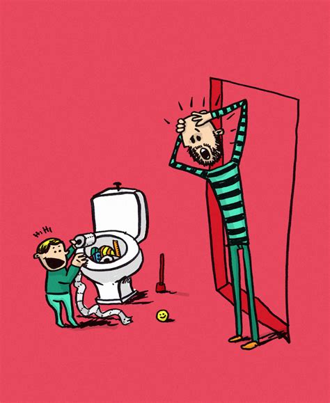 A gente só sente e pronto. Pai ilustra como é ter um filho e suas situações estranhas ...