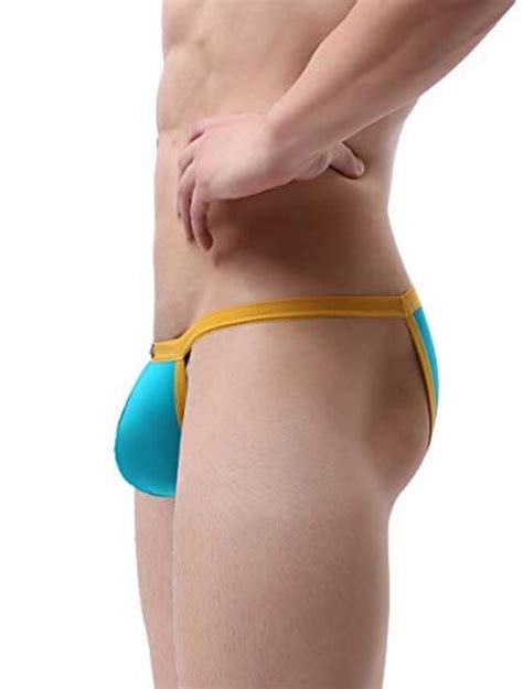 Buy Ikingsky Mens High Leg Opening Modal Bikini Underwear Sexy Low