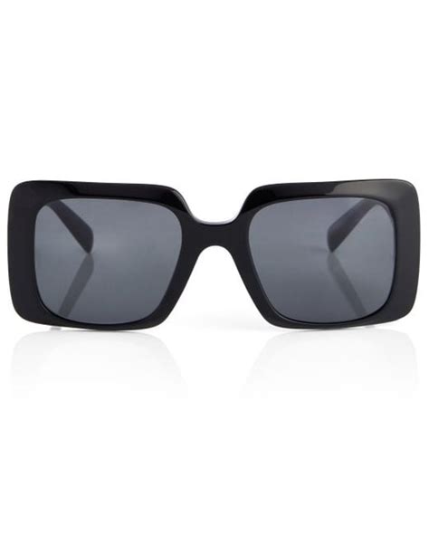 Versace Square Acetate Sunglasses In Black Lyst