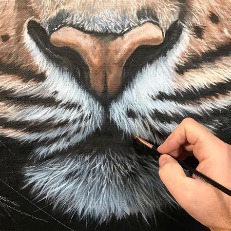 Painting Different Types Of Fur On My Tiger St Phane Alsac