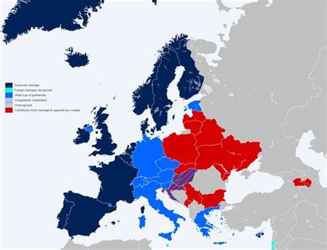 same sex marriage europe map