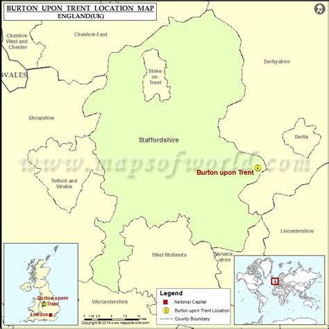 Where Is Burton Upon Trent Location Of Burton Upon Trent In England Map