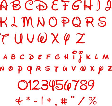 Disney Style Font Svg Vector Stencil Instant Download 6 File Etsy