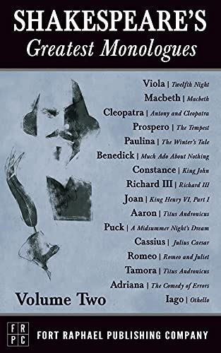Shakespeares Greatest Monologues Vol Ii Ebook Shakespeare