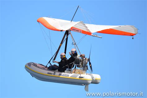 Flying Inflatable Boat Polaris Motor Microlight Powered Hang Glider Deltaplano A