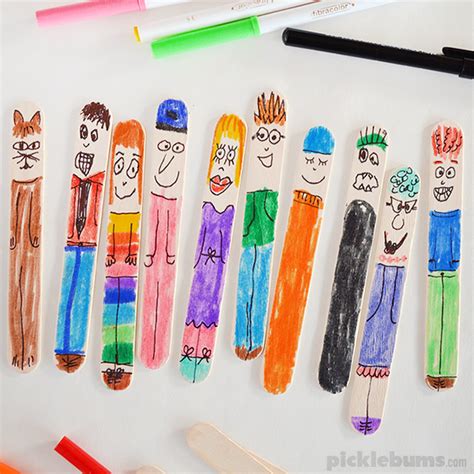 Make Some Easy Craft Stick People Picklebums