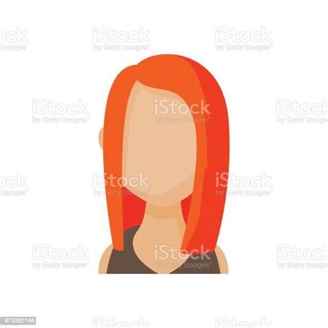 Avatar Redhead Woman Icon Cartoon Style Stock Illustration Download