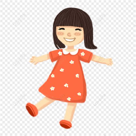 Happy Dress Girl Png White Transparent And Clipart Image For Free