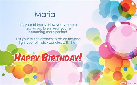 Happy Birthday Maria Pictures Congratulations