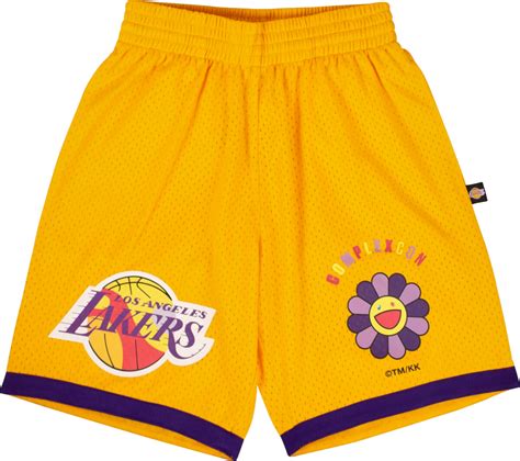 If only i could meet you. Takashi Murakami x ComplexCon Yellow L.A. Lakers Shorts ...