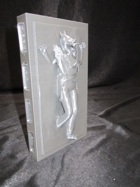 Jar Jar Binks In Carbonite Display Star Wars Silver Silk B Grade Ebay