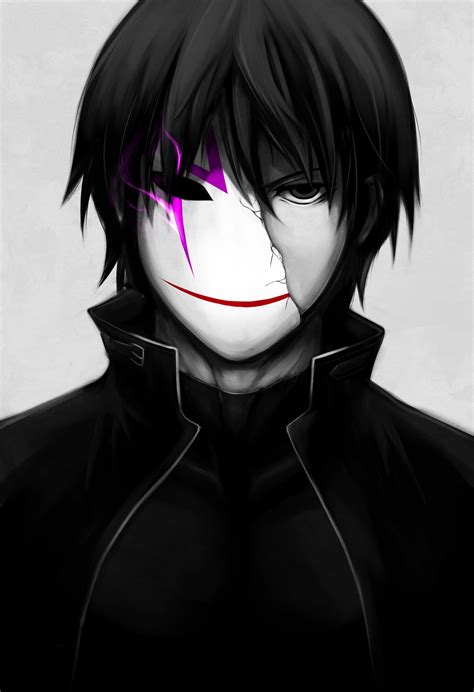 This tutorial shows how to draw male anime and manga hair. Wallpaper : anime boys, mask, selective coloring, black hair, Darker than Black, Hei, black and ...