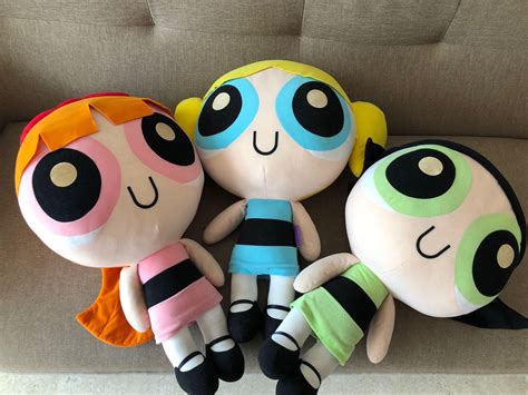 Giant Powerpuff Girls Plush Doll Bubbles And Buttercup Sold Toys